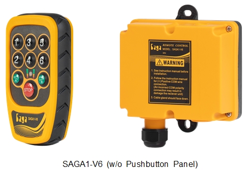 ریموت کنترل ساگا|مدل SAGA1-V6 6 فرستنده و گیرنده ریموت کنترل ساگا v6 1