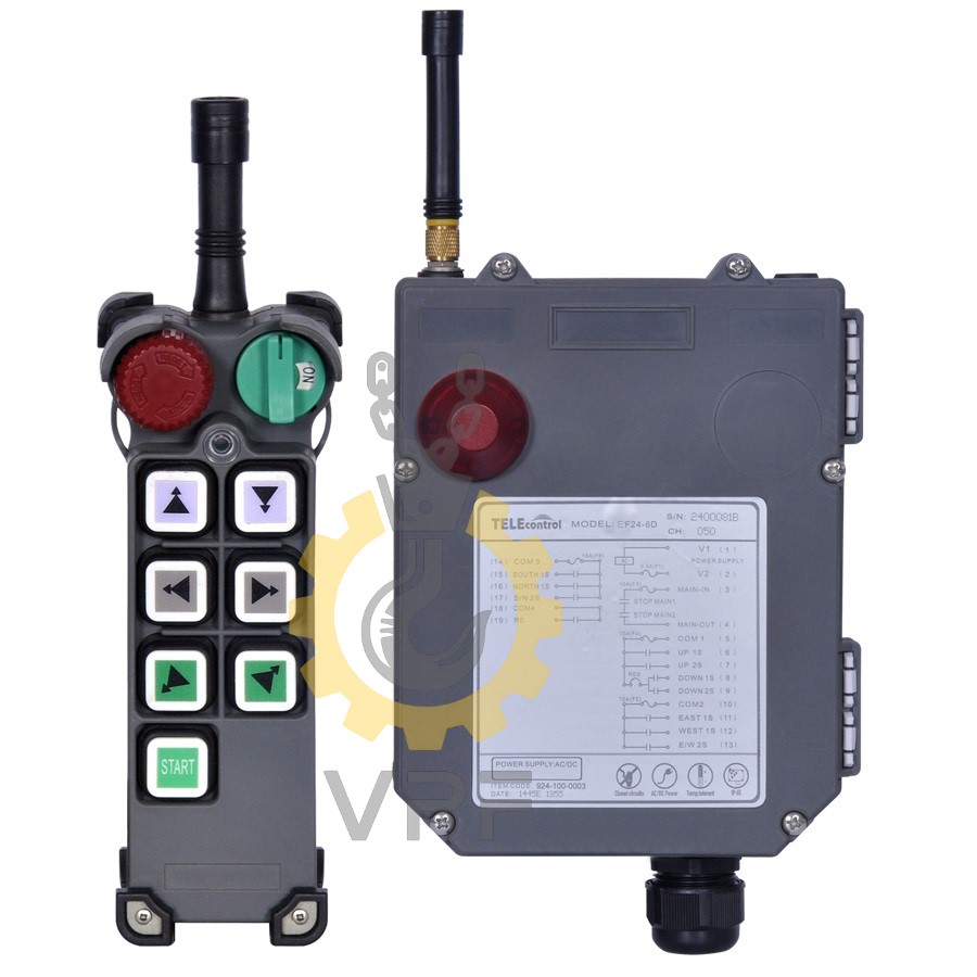 Remote control Telecontrol model EF24-6D ریموت کنترل تله کنترل مدل EF24-6D با طراحی مقاوم و کلیدهای کاربردی