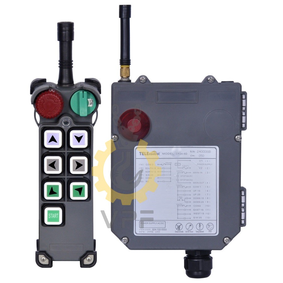 Remote control Telecontrol model EF24-6S ریموت کنترل تله کنترل مدل EF24-6S با طراحی مقاوم و کلیدهای کاربردی