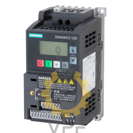 تصویر اینورتر زیمنس سری V20 مناسب برای کنترل سرعت موتور در جرثقیل‌های سقفی صنعتی