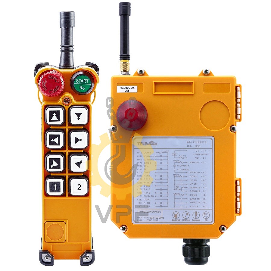 Remote control Telecontrol model F26-A3 تصویر دستگاه کامل ریموت کنترل تله کنترل مدل F26-A3 با بدنه مقاوم و طراحی خوشدست