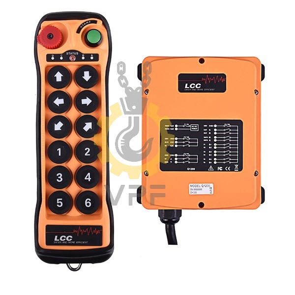 LCC remote control model Q1200 ریموت کنترل LCC مدل Q1200 با ۱۲ دکمه تکسرعته، ساخت تایوان مناسب جرثقیل و وینچ صنعتی
