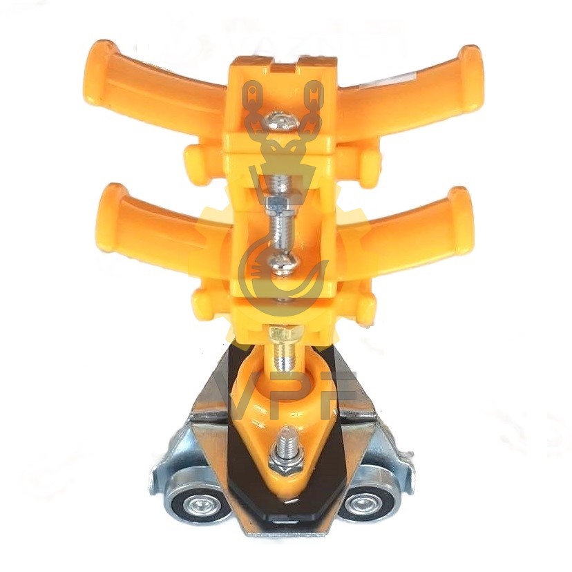 Double-deck round cable pulley with metal rail فروش قرقره حمل کابل گرد دو طبقه سی ریلی فلزی