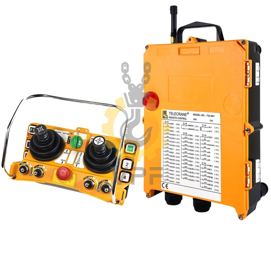 Telecrane remote control model F24-60 ریموت کنترل کامل جوی استیکی تله کرین مدل F24-60 شامل فرستنده و گیرنده