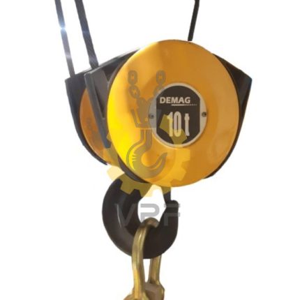 تصویر قلاب جرثقیل دماگ 10 تن با طراحی صنعتی و قرقره فولادی