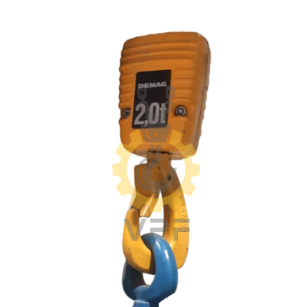 قلاب دماگ 2 تن مدل DC با بدنه فولادی و قفل ایمنی، مناسب بالابر زنجیری Demag