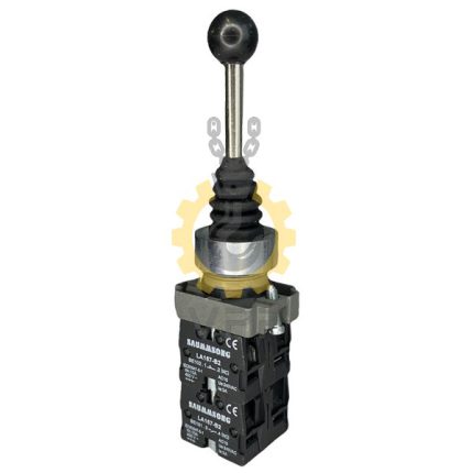 جوی‌استیک صنعتی سامسونگ مدل LA167-B2، چهار حالته، با بدنه فلزی و دسته اهرمی مقاوم مناسب کنترل جرثقیل‌ها و ماشین‌آلات صنعتی